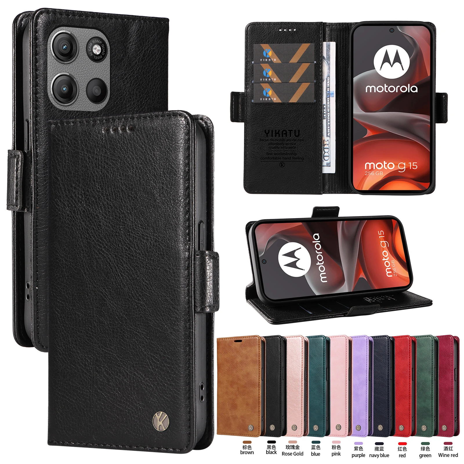 Magnetische Leder Brieftasche Fall für Moto G04 G05 G14 G15 G24 G32 G34 G35 G45 G54 G55 G56 G75 G84 G85 G86 Rand 50 60 Neo Luxus fall