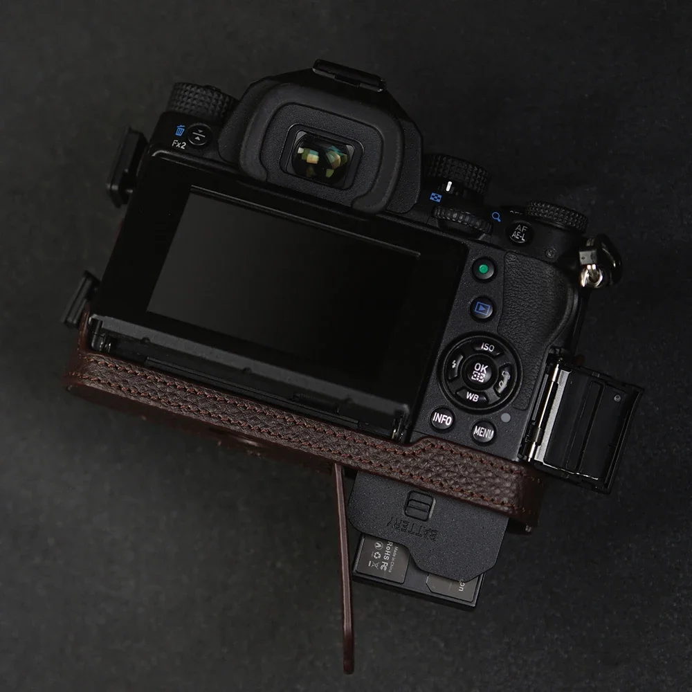 For Pentax KP case Genuine Real Leather Half Camera Case Bag Cover 17/K1000/K2 Case Camera Bag Photography Accessories
