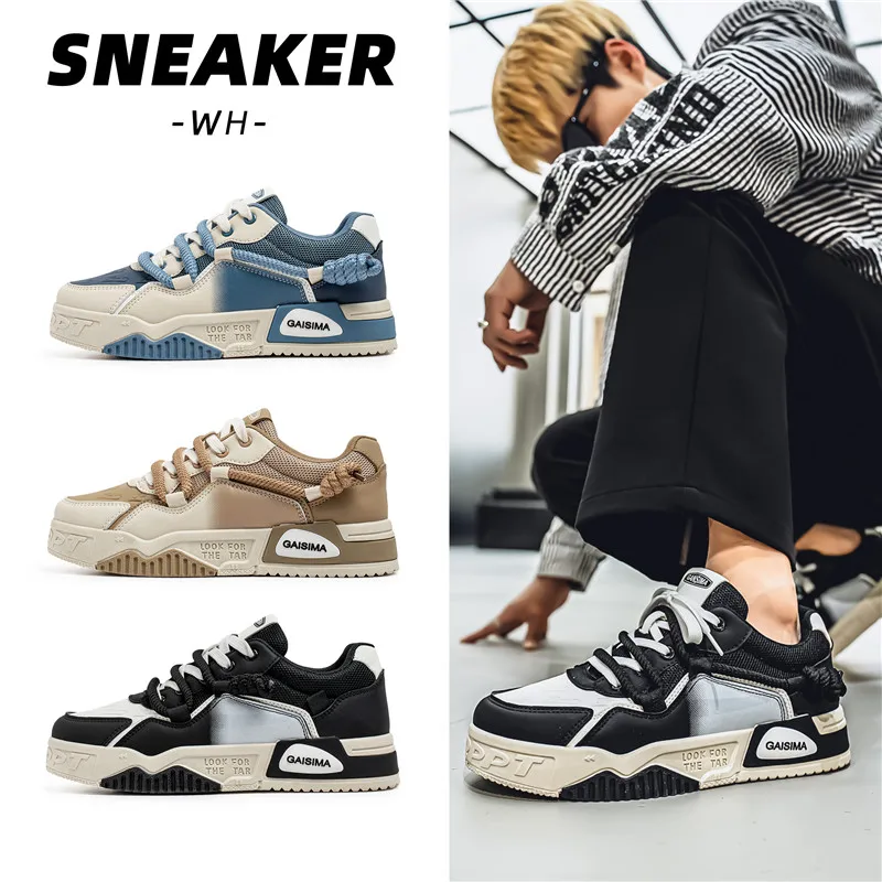 

Fashion Skateboard Shoes Men's Casual Sports Shoes Men's Breathable Outdoor Casual Shoes Vulcanized Shoes Large Size 39-48