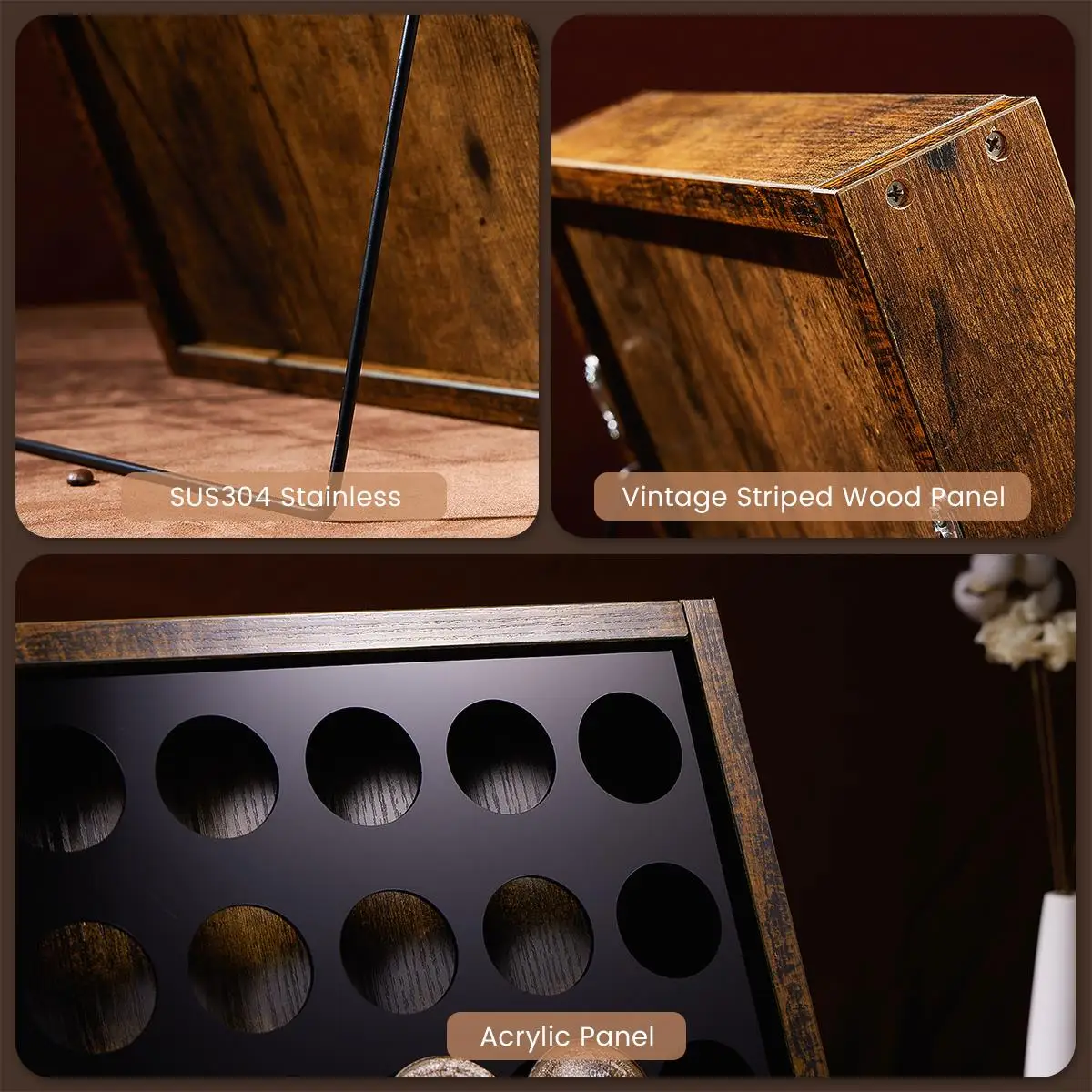 

Wooden K Cup Holder for 25 Pods - Stylish Acrylic Storage Rack for coffee Bar - Kcup for coffee Pod Organizers & Home Decor