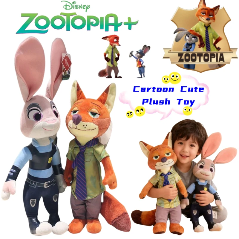 

Disney Zootopia Judy Hopps Nick Wilde Anime Merchandise Cartoon Cute Plush Doll Toy for Boys and Girls Kawaii Birthday Gifts