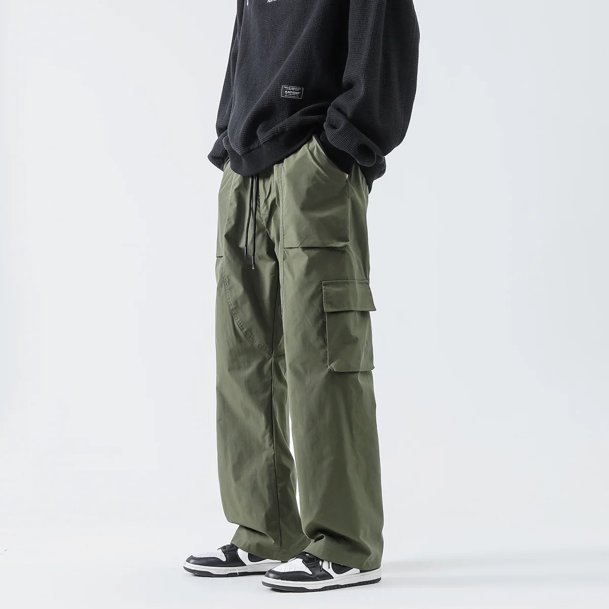 

Men's Black Pants Hip Hop Streetwear Fashion Jogger Harem Trousers Man Casual Sweatpants Male Pants Big Size 5XL