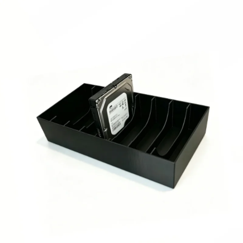 Image of Mechanische Festplattenaufbewahrungsbox, 27 mm Schlitzbreite, offen, 8 Rillen, 3,5 Zoll, staubdicht, HDD-Schutzhülle, Festplattenklassifizierung