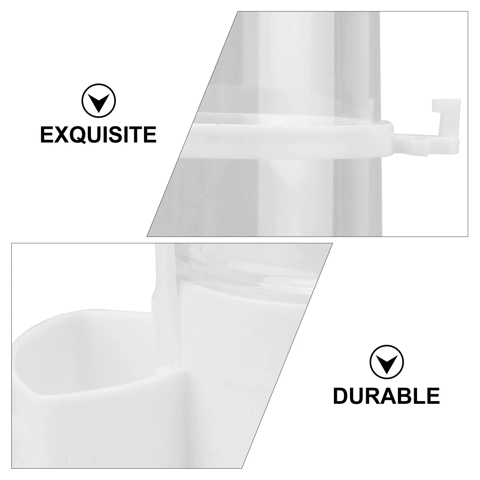 

2pcs Automatic Poultry Feeder Water Drinkers Durable Plastic Birds Chickens Quail Pigeons Farm Household Use Easy Safe Food