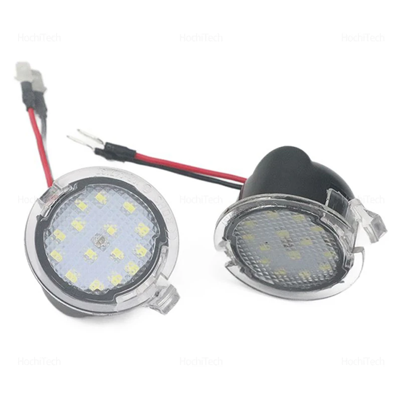 12V White Under Side Mirror Puddle Lights for Ford F150 F-150 Raptor Edge Explorer Flex Fusion for Lincoln Navigator Mark LT MKX view 3