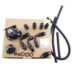 Universal Adjustable Fuel Pressure Regulator Oil 160psi 100psi Gauge AN6 AN 6 Fuel Pressure Regulator kit Fitting End colourful