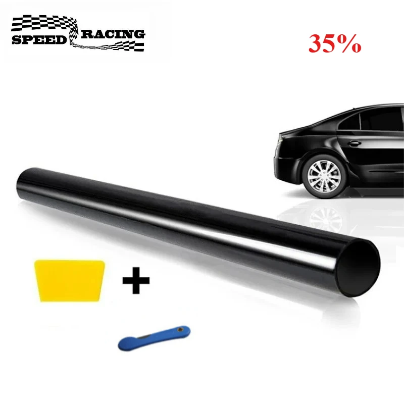 

Универсальная 300*50 см необрезанная пленка для тонировки окон из ПЭТ, 35% VLT, 20 дюймов X 10 футов, стекло для автомобиля, дома и офиса, черное