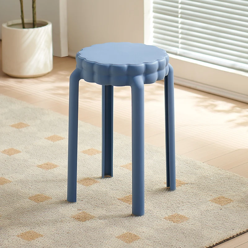 

Nordic Cake Stool, Stackable High Footrest, Home Balcony Living Room Plastic Chair, Thick Vanity Seat,Trendy Multi-Purpose Stool