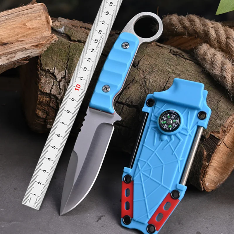 Wilderness exploration Self Defense High hardness Straight knife Outdoor Fishing Fixed Blade Hunting Knife Multifunction Tools