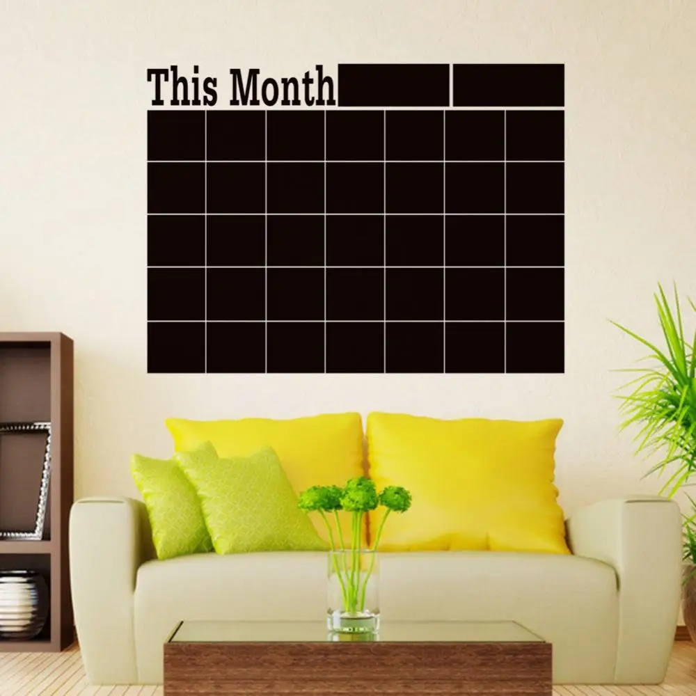 Chalk Board Blackboard Month Calendar Wall Sticker Chalkboard Sticker Kitchen Menu Whiteboard Weekly Planner Message Board