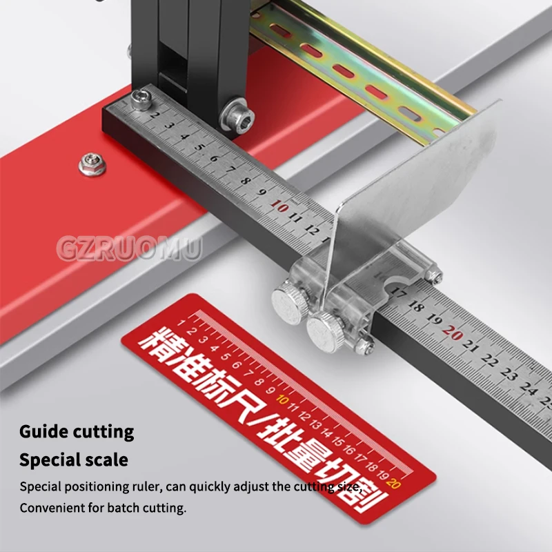 C45 Multifuntional Din Rail Cutter DZ47 Rail Cutting Tool Easy Cut With Measure Gauge Double Wire Guide Cutting Machine