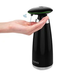 Dispensador de jabón automático sin contacto, 350ml, funciona con pilas, con Sensor infrarrojo de volumen ajustable para el hogar y la cocina