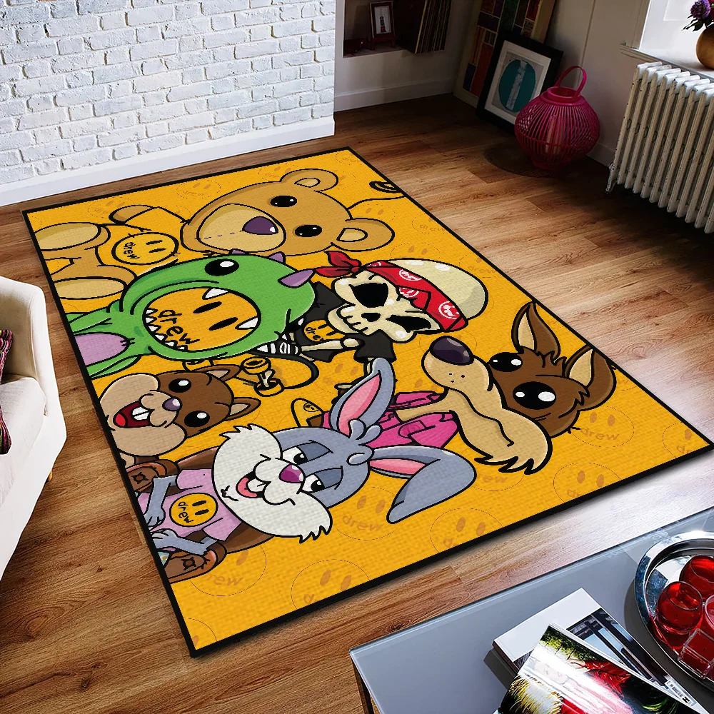 Anti-Slip D-drew Kitchen Bedroom Handmade Fashion Tufted j-Justin Rug Carpet H-House Living Room Entrance Decoration b-Bieber