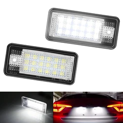 OXILAM 2Pcs CANBUS No Error LED Car License Plate Light 6000K Number Lamp Bulb For Audi A3 8p A4 B6 B7 Car Styling Accessories