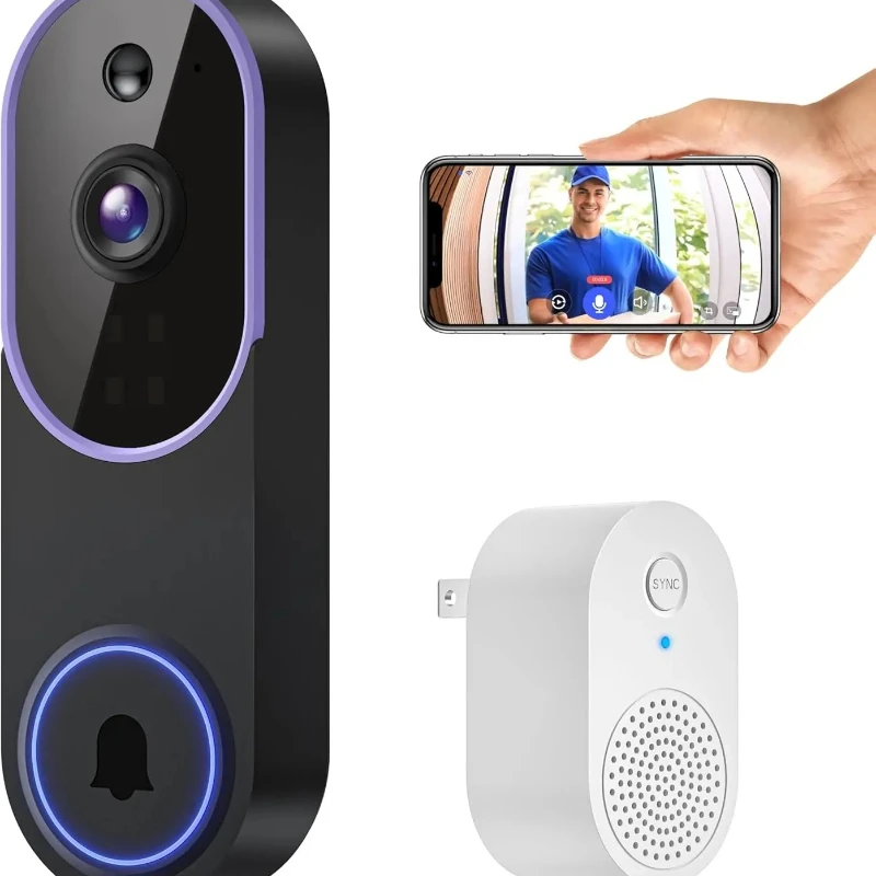 

Smart Wireless Video Doorbell Camera with AI Detection, Night Vision, Cloud Storage, Battery Powered for Indoor Outdoor Use 2026