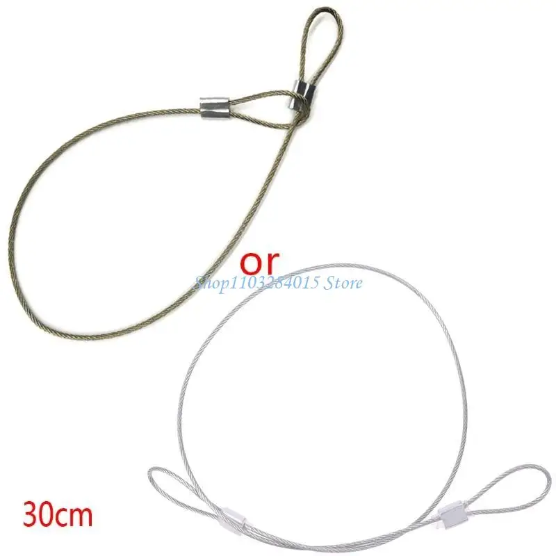 R6FF Stainless Steel Safety Strap Lanyard for Camera