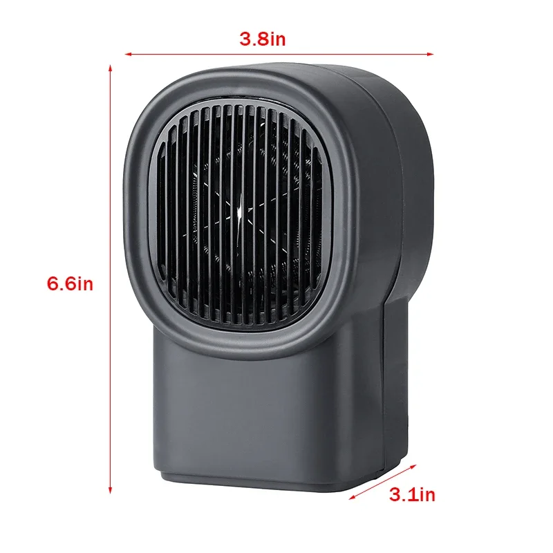 220V Kachel Radiator Warm Draagbare Elektrische Kachel 500W Veilige Stille Keramische Luchtverhitter Plug In Air Warmer Led Heater