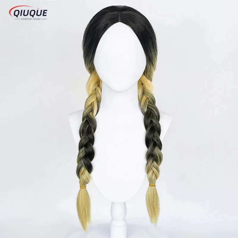 Anime Haitani Ran Haitani Rindo Cosplay Wig Long Double Braid Heat Resistant Synthetic Hair Wigs + Wig Cap