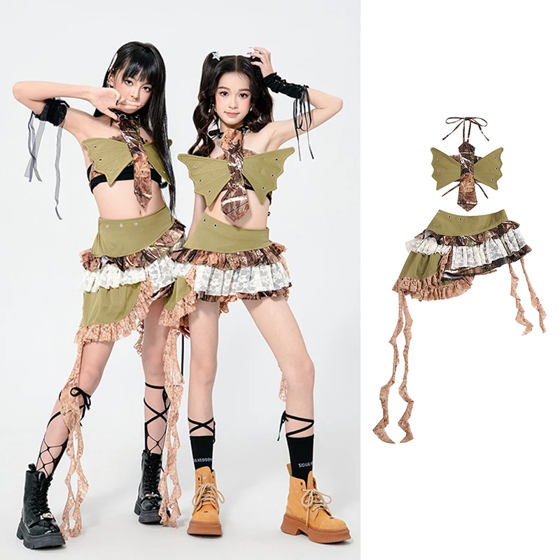 children's-k-pop-outfit-jazz-dance-costume-girls-hip-hop-street-performance-clothing-girl-group-concert-party-show-set-xh2979