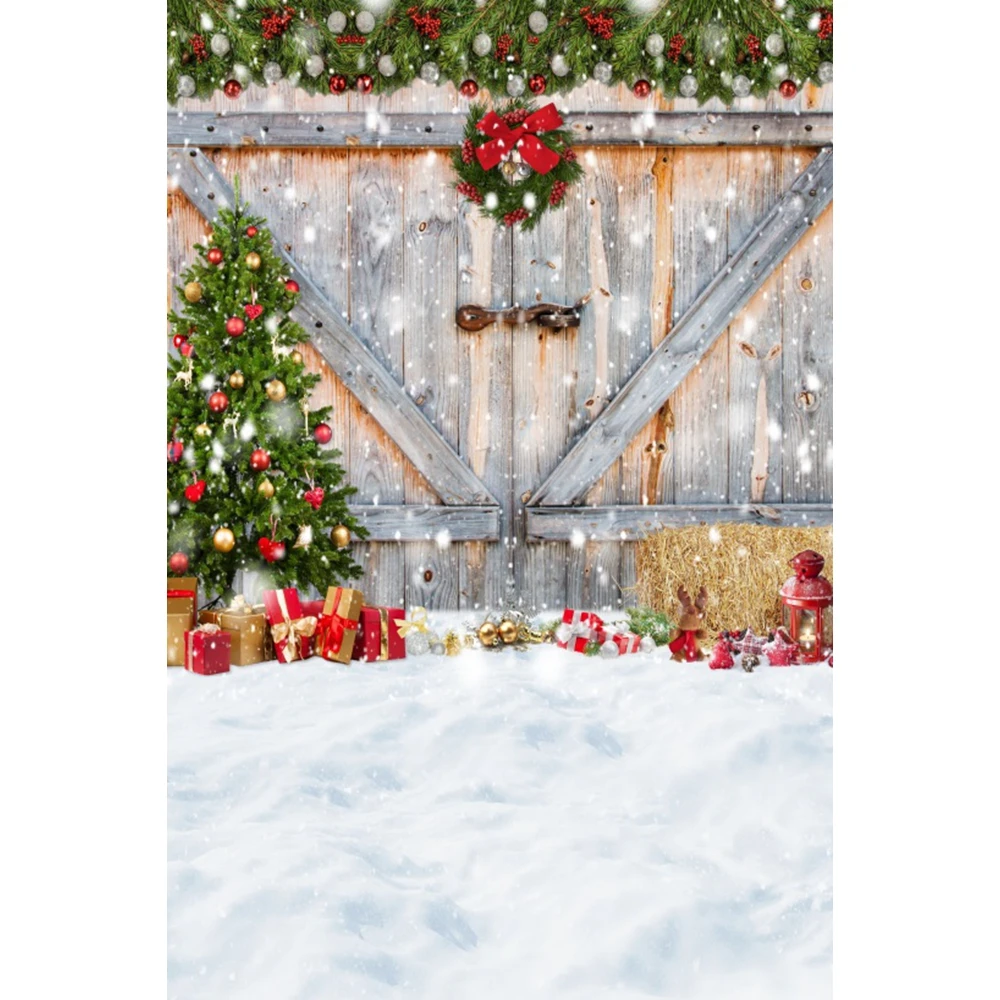 2024 Christmas Backdrop for Photography Xmas Tree Gifts Santa Fireplace Winter Snow Family Party Baby Photocall Background Decor