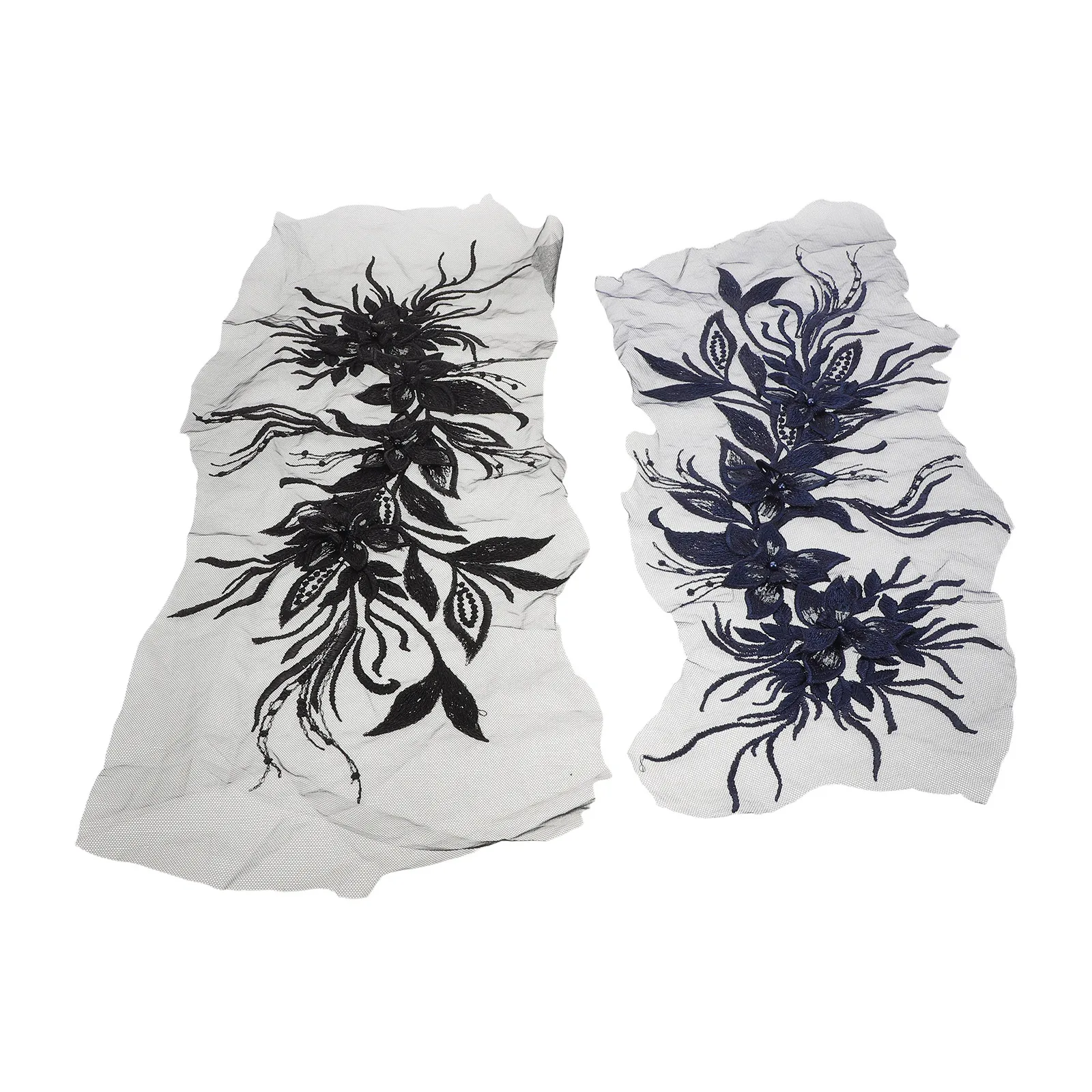 

2 шт., 3D вышитая кружевная аппликация, цветочный дизайн, свадебное платье, пришивные нашивки, сделай сам, домашний декор, свадебные платья, цветочная кружевная аппликация