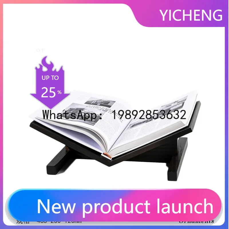 

PYJ Modern Minimalist Wood Study Magazine Rack Desktop Support Bookshelf Decoration