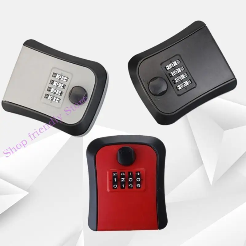 594A 4 Digit Code Key Lock Box Wall Mount Key Safe Waterproof Outdoor Key Hider Box