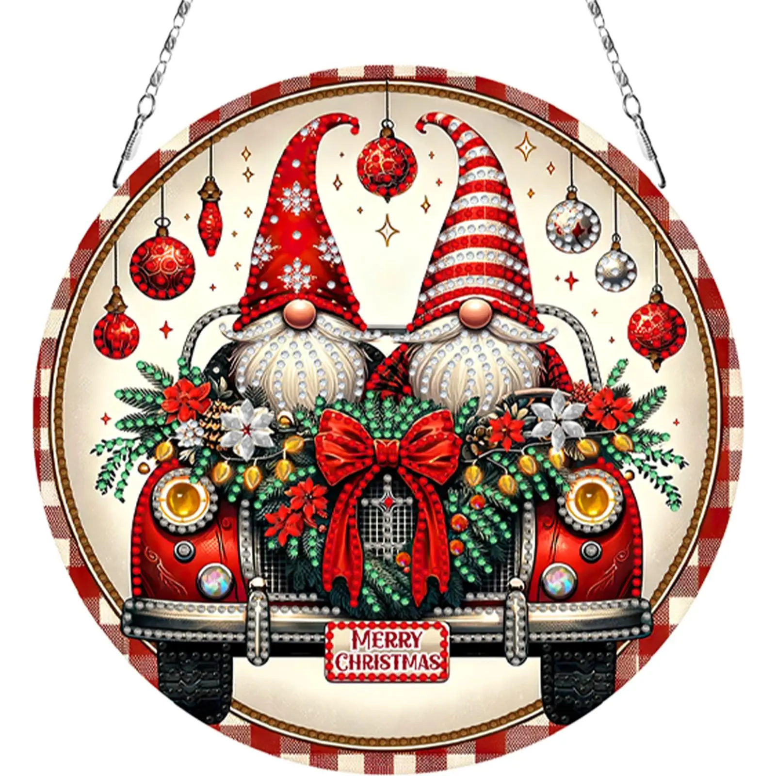 

Christmas Car 2D Flat DIY Diamond Art Pendant Hanging Gem Art Paintings Charm