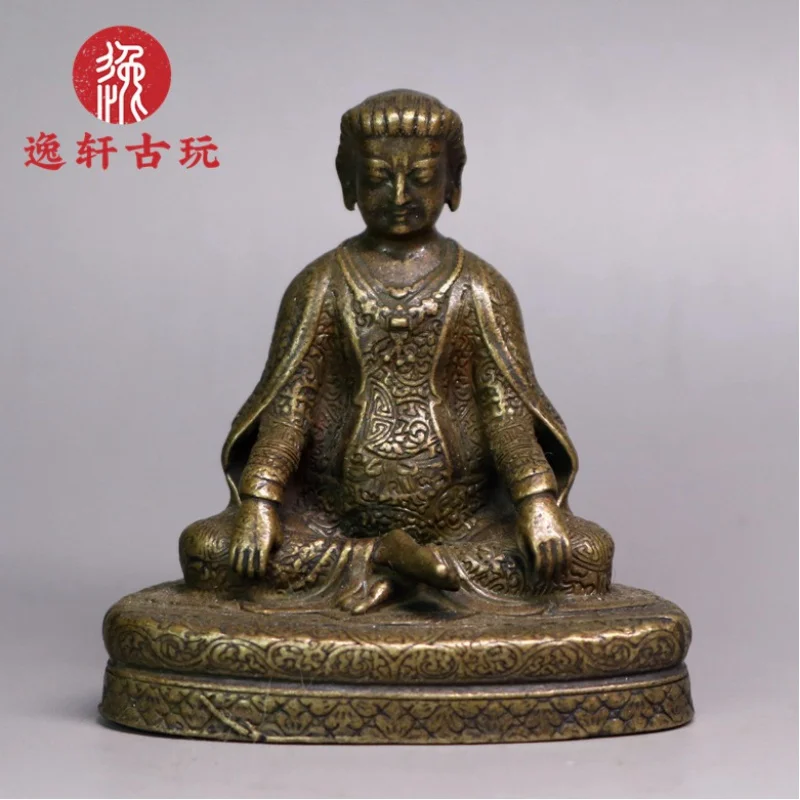 Brass Tibetan Legend Gaju Malba Venerable Ornaments Retro Copper Tibetan Mini Buddha Statue Brazen Buddha