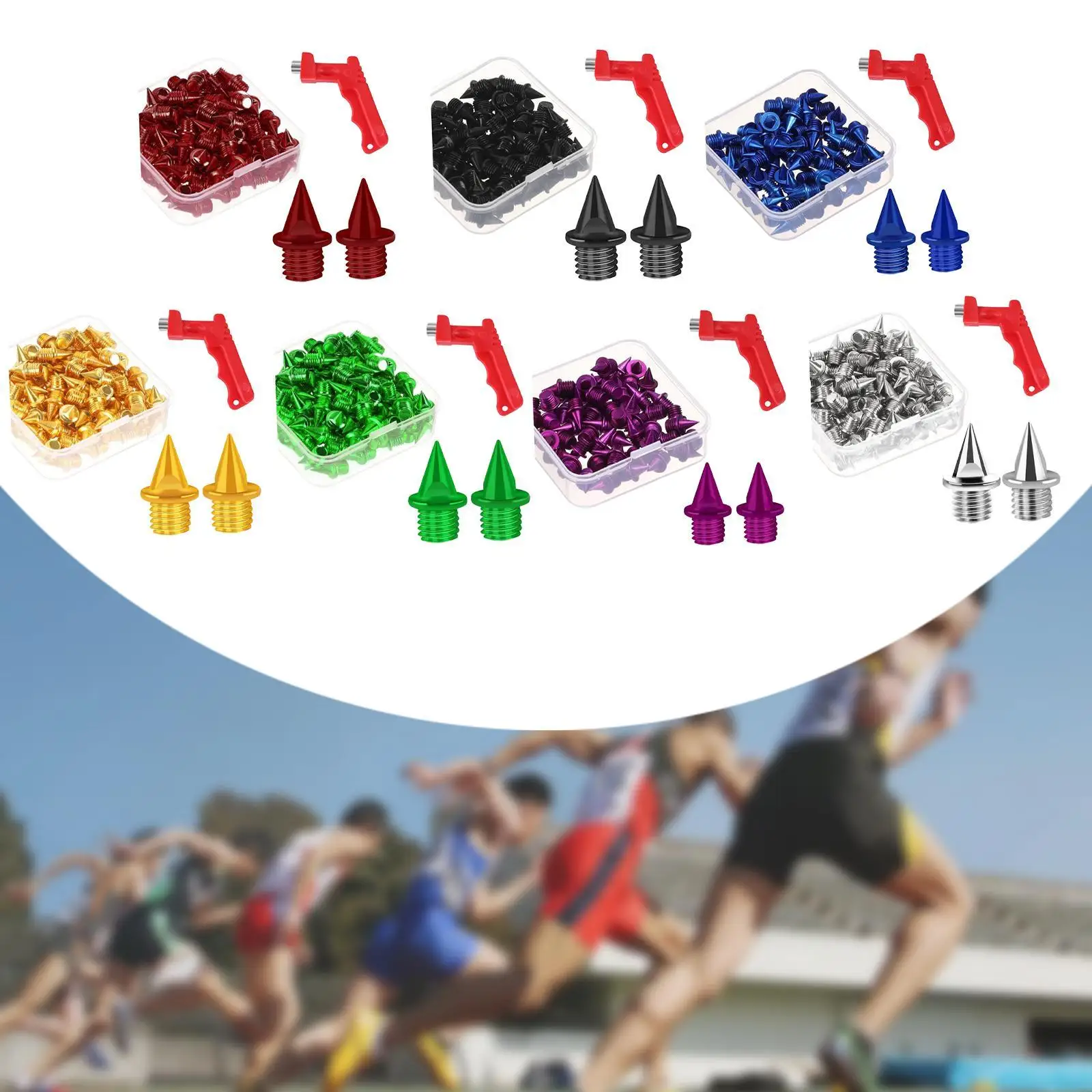 60 Pieces Track Shoe Spikes 5mm Convenient Replacement Spikes for Track Shoes for Outdoor Short Running Sprint Player Men Women