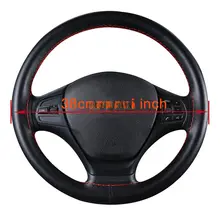 DIY Leather Steering Wheel Cover with Needles and Thread #2