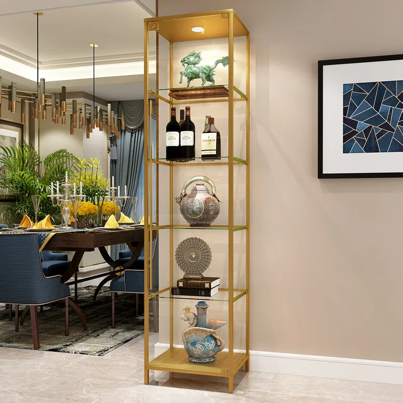 Armário de vinho de vidro de metal pós-moderno de luxo original armário de coleção de exibição de escritório doméstico