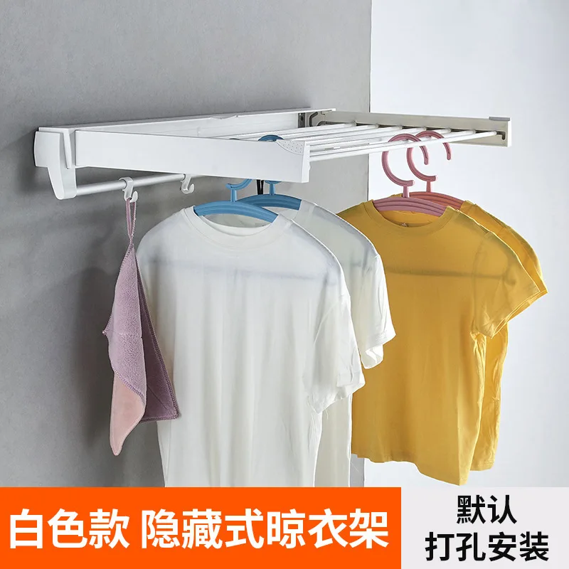 Invisible Folding Retractable Home Balcony Indoor Air Clothes Shelf