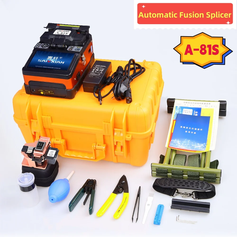 

fusionadora fibra optica A-81S Fully Automatic Fiber Fusion Splicer Machine FTTH Fibra Optical Welding Splicing Machine Tools