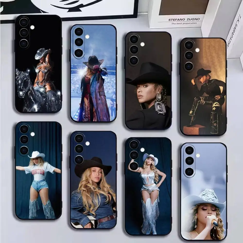 

B-Beyonce Cowboy Singer Phone Case For Samsung Galaxy A91,80,73,72 ,71,53,52,32 ,31,22,21s,20,Soft Black Case
