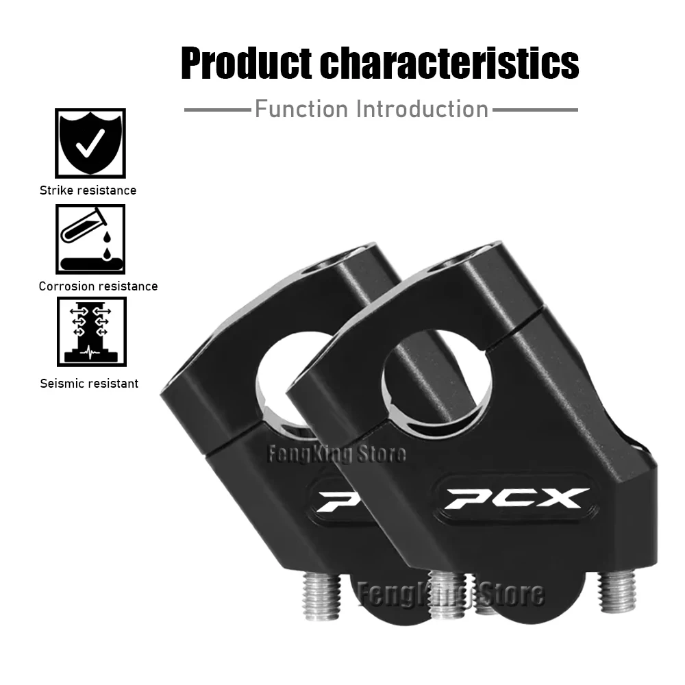 For HONDA PCX 160 150 125 PCX150 PCX125 PCX160 Motorcycle Handlebar Riser Clamp CNC Handle Bar Lift Extend Adapter Mount - Image 6