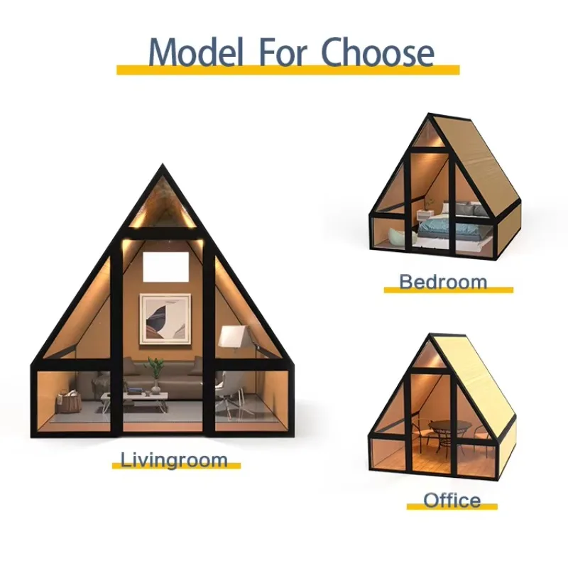 Hot-selling camping and tourism with foldable sturdy structure, exquisite prefabricated modular house chalets