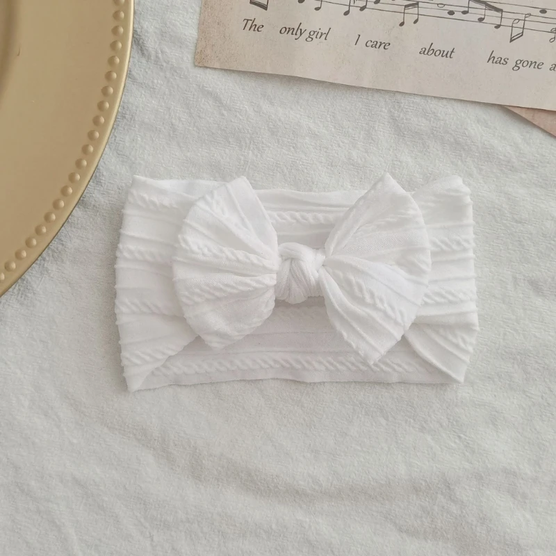 Baby Bowknot Headband Wide Band Bow Hair Bands Soft Elastic Knotted Headwear for Baby Girl Newborn Headbands Head Wraps