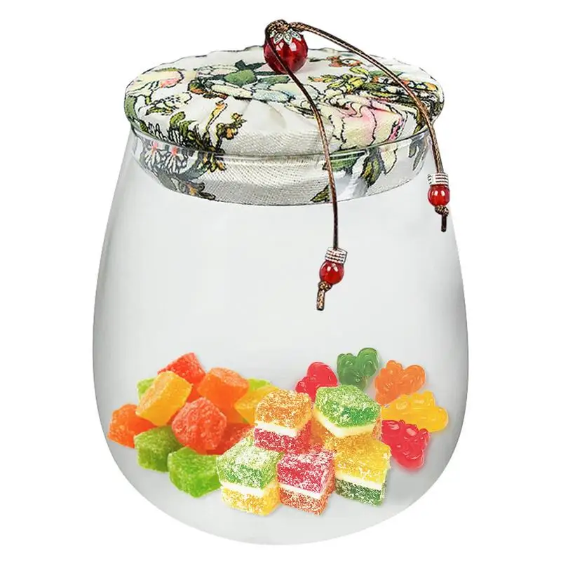 Frascos de almacenamiento de vidrio con tapas, organizador multiusos a prueba de fugas, lata para té, almacenamiento de alimentos, contenedores de frutas y verduras para té de dulces