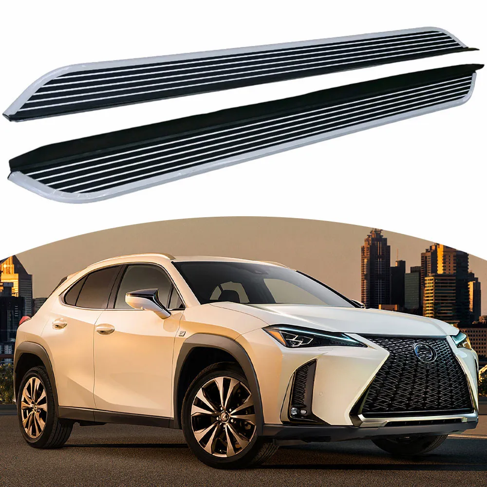 

2PCS Aluminum Fixed Side Steps Fit for Lexus UX 2019-2025 Running Boards Nerf Bars Rails Stepping Plates Pedals Protector