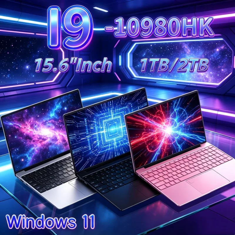 15.6 Inch All-Round Laptop Intel Core I9-10980HK 16GB RAM 1TB/2TB SSD Fingerprint Unlock Windows 11 Gaming Business Notebook