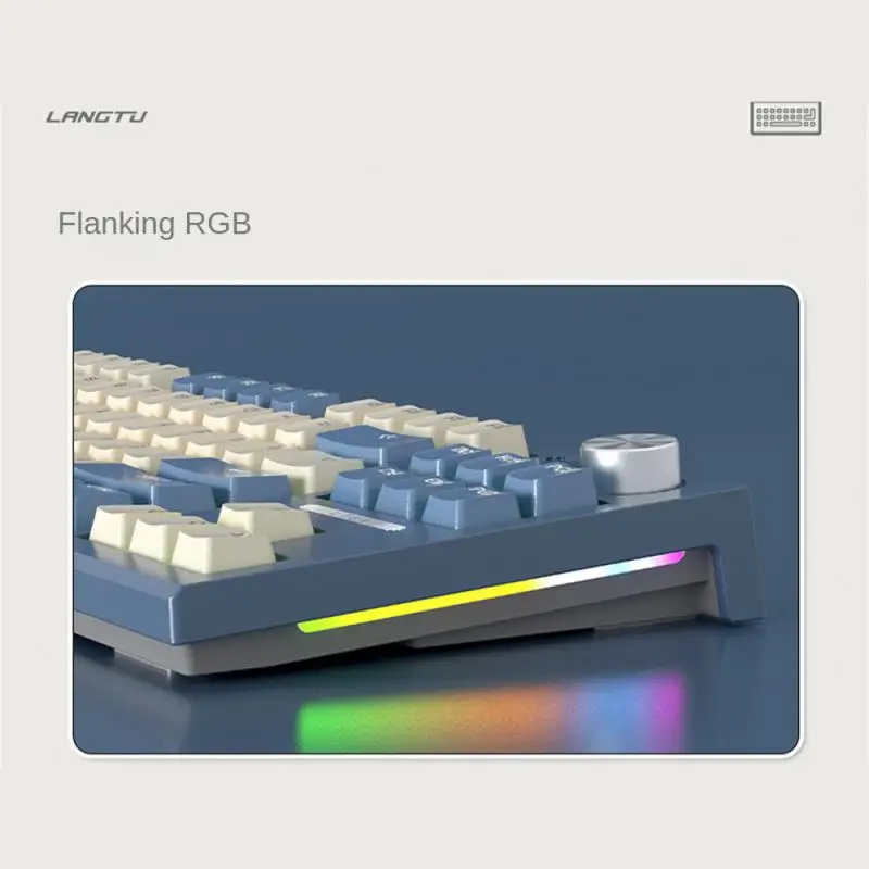 RYRA LT84 Teclado Mecânico 84 Teclas Completa Sem Impacto RGB Retroiluminado Sem Fio Com Fio Gaming Teclados Teclado de Troca Quente Para Gamers