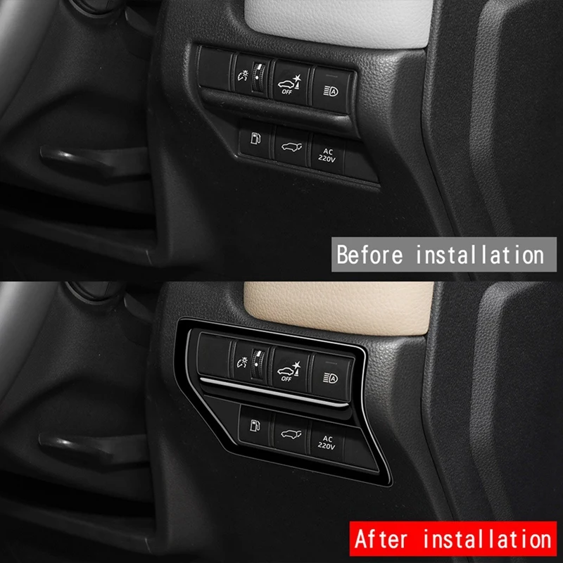 

KG1-jCar Headlight Adjustment Switch Button Frame Car Interior Trim Accessories for Toyota Prado LC250 2024