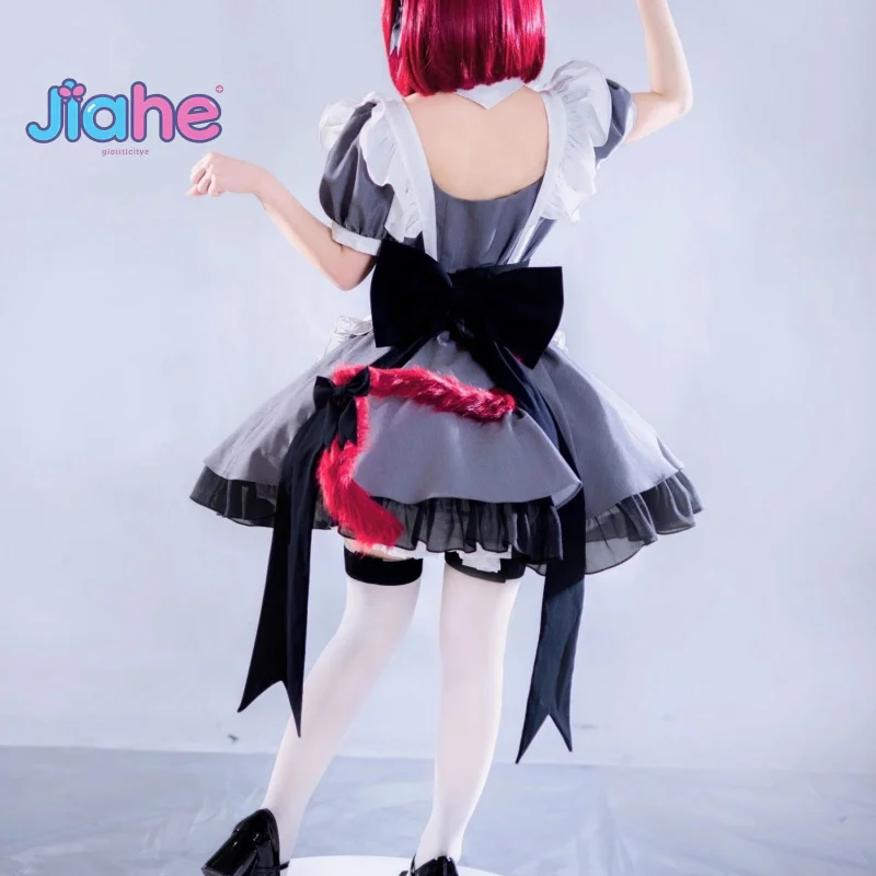 Disfraz de Anime Arima Kana OSHI NO KO, disfraz de Halloween, Carnaval, dulce vestido de sirvienta, accesorios para la cabeza, uniforme de mujer Lolita