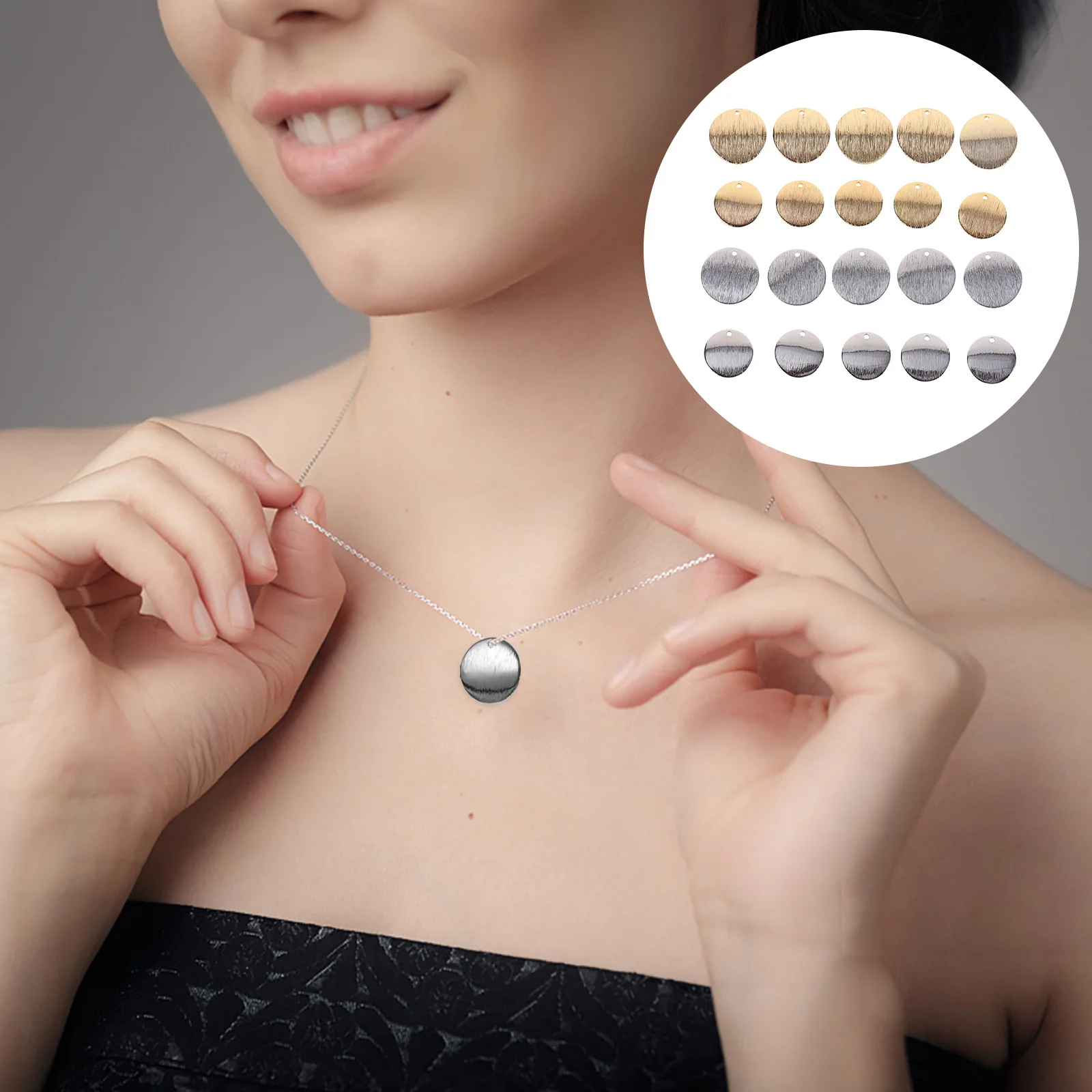 20Pcs DIY Jewelry Accessories Metal Pendants Durable Alloy Simple Charm for Bracelets Earrings Luggage Decoration