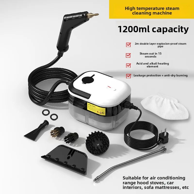 

Steam Cleaner High Pressure and Temperature Sterilization Handhled Household Air Conditioner Kitchen Hood Car Washer for Home 1
