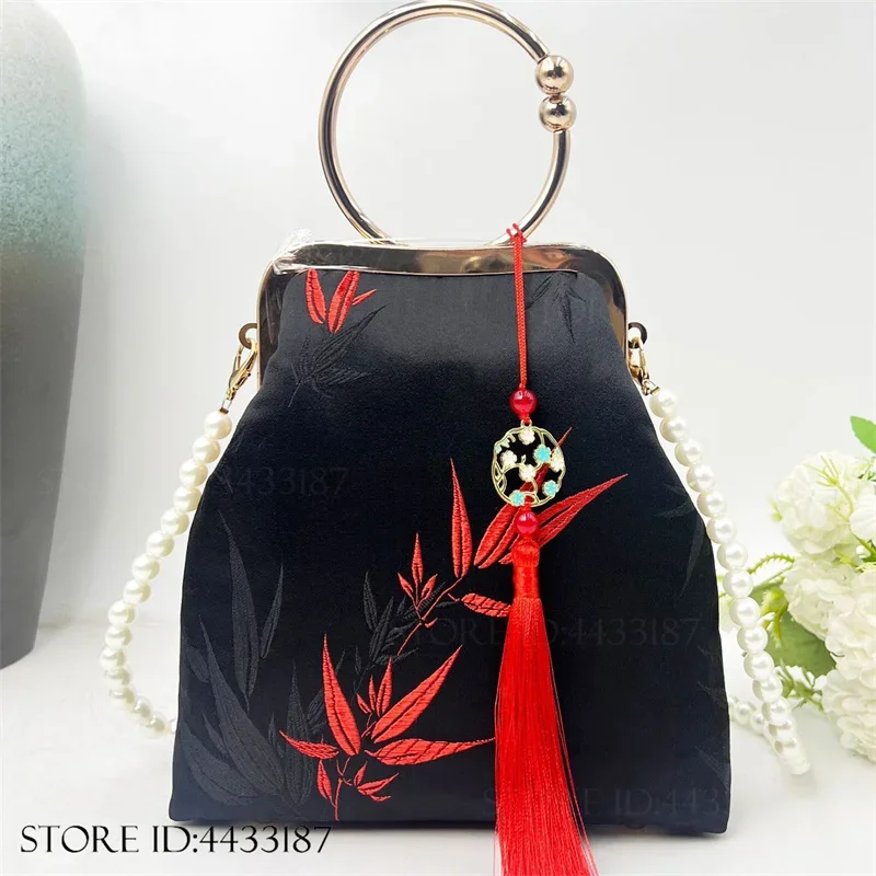 Embroidery Handbag Retro National Style Shell Bags Purses New Chinese Style Women's Shoulder Crossbody Bag with Cheongsam Qipao