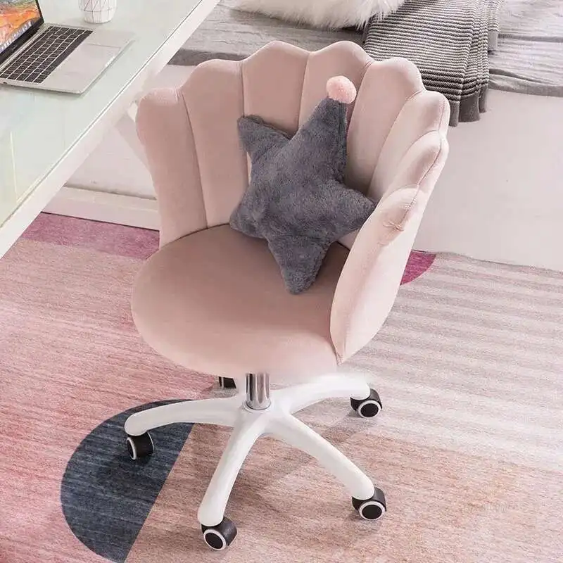 

Modern Velvet Office Chair for Company Rotatable Soft Backrest Chair with Wheels Simple Creative Office Chairs for E-sports Room