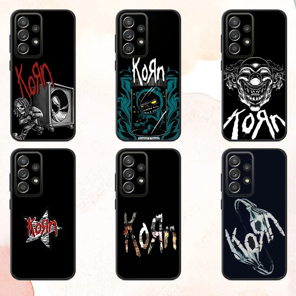 

K-Korn Rock Band Phone Case For Samsung S25,S24,S21,S22,S23,S30,Ultra,S20,Plus,Fe,Lite,Note,10,9,5G Black Cover