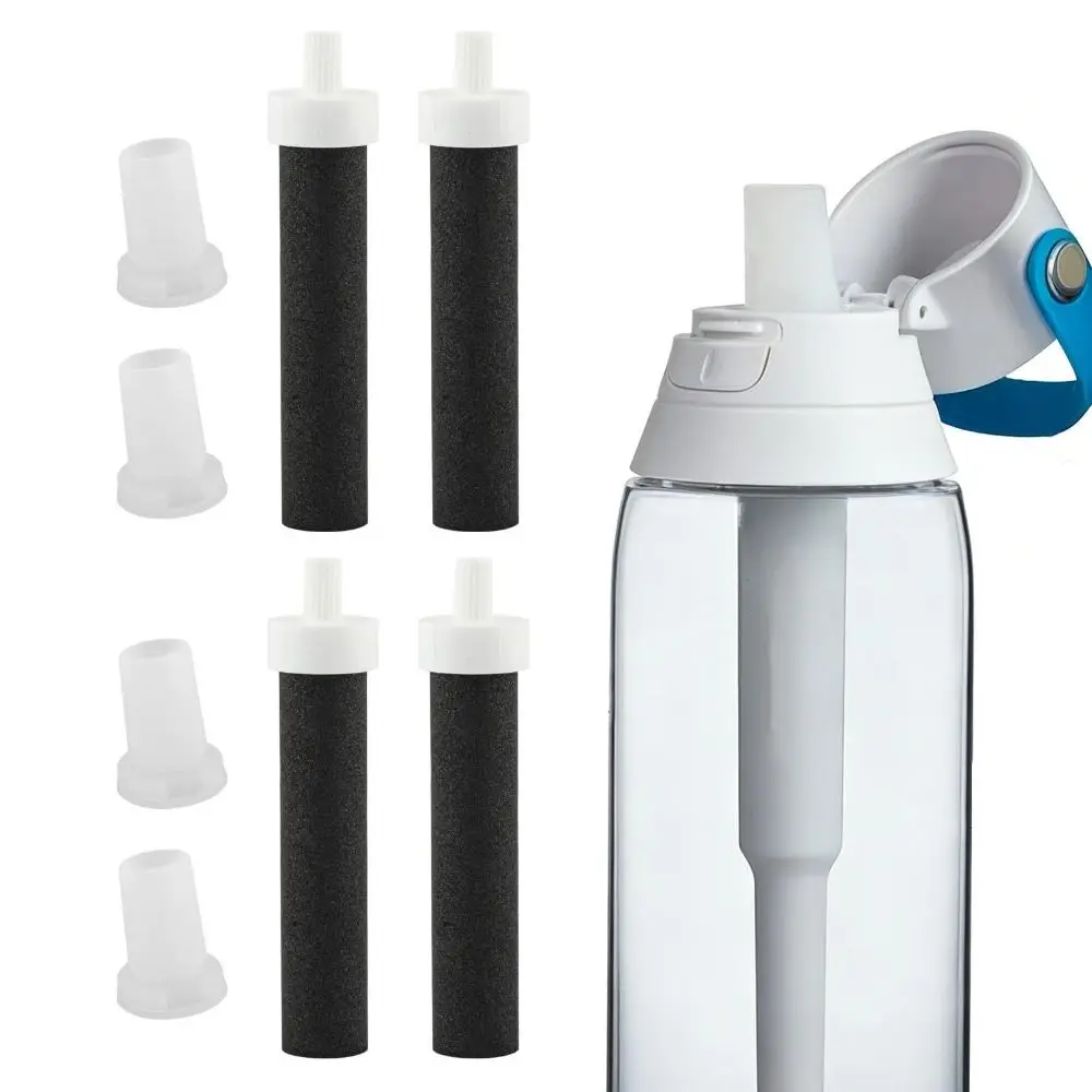 BPA-Free Water Bottle Filters Leak-Proof Seal Purifying Replacement Filters Easy Installation Silicone Mouthpieces for Brita Gym